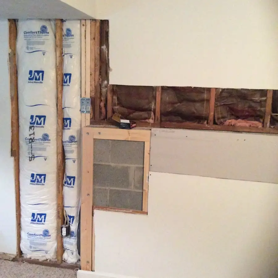 Wall insulation replacement during Basement Flood Cleanup in Morro Bay
